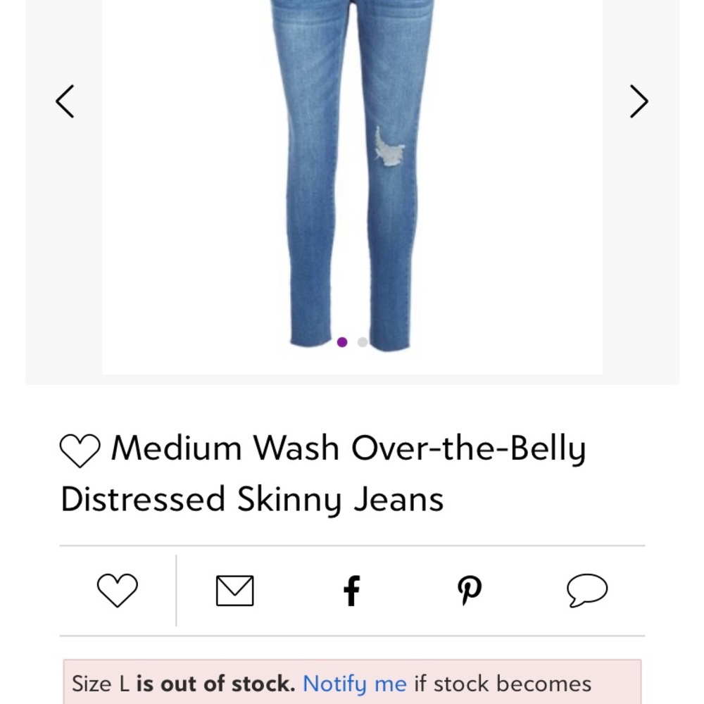 Mom and co distressed maternity jeans basically new - Picture 3 of 4
